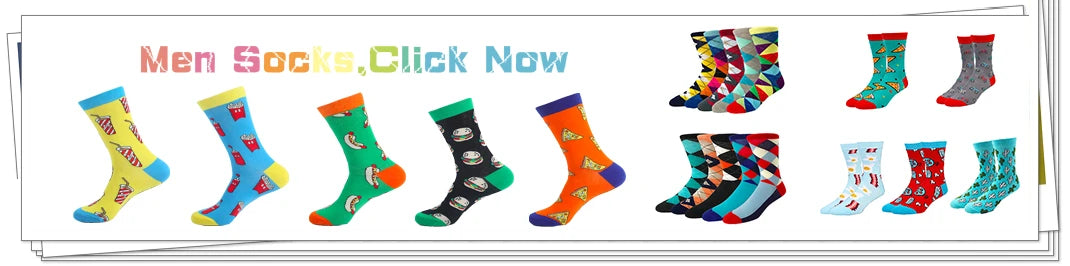 VPM Two Big Size Women&Men's Socks 85% Cotton Colorful Funny Harajuku Egg Flamingos Alien Sushi Tooth Poo Hamburger Sock Viralgem Store