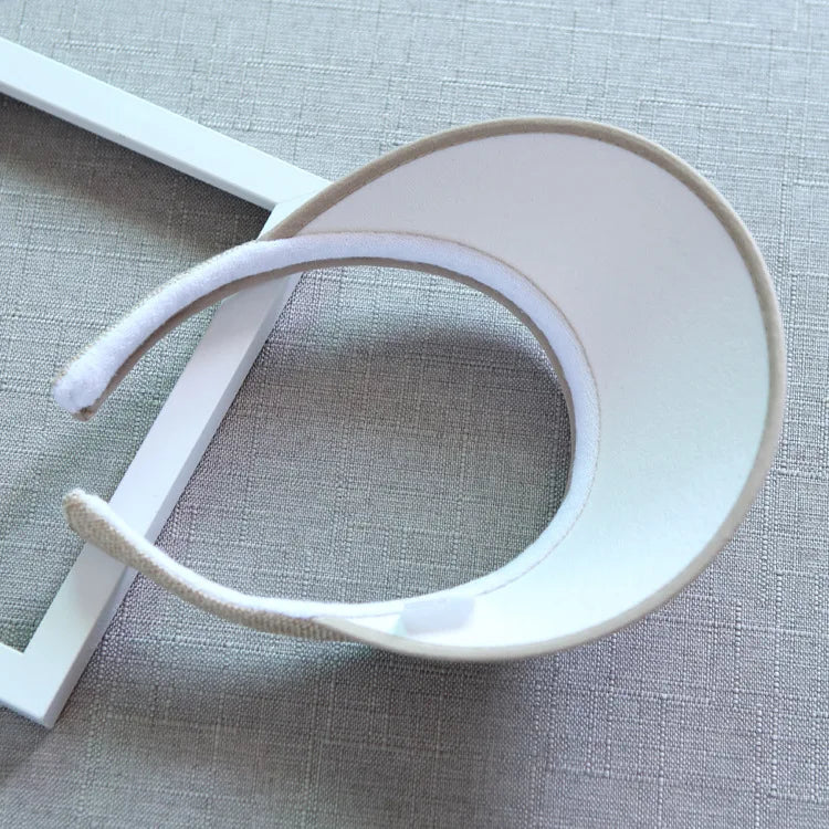 Summer Breathable Straw Sun Hats Topless Empty Sun Visor Cap hat Ladies Adjustable Nature Straw Topless Beach Trip Cap