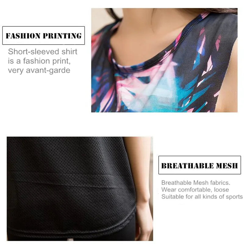 Women&Girl Pro Sport Loose GYM Fitness Running Vest Quick-drying Wicking Breathable Mesh High Elastic Print Camo YOGA Tank Tops Viralgem Store