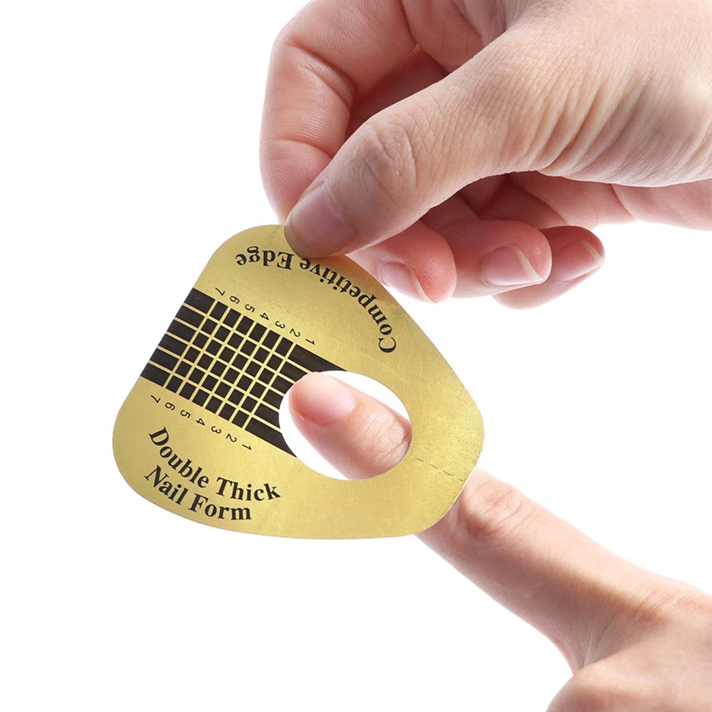 500pcs Nail Extensions Forms Mold Nail Extension Gel Manicure French Design Top Stencil Building Sticker Roll Nail Art LA941-3 Viralgem Store