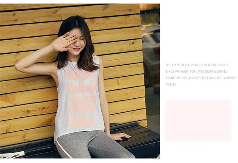 Women&Girl Pro Sport Loose GYM Fitness Running Vest Quick-drying Wicking Breathable Mesh High Elastic Print Camo YOGA Tank Tops Viralgem Store