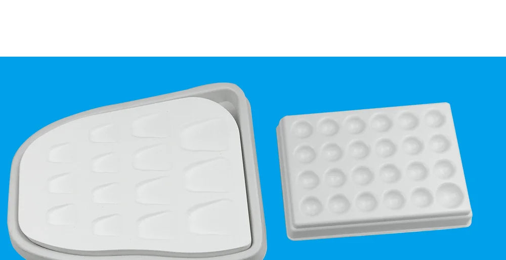 1pcs Dental Lab Mixing Watering Moisturizing Plate Ceramic Palette with Transparent Cover 12/24/36 Slot Dental Supplies Viralgem Store