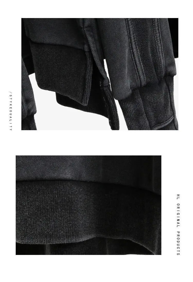 2021 Hoodies Sweatshirt WOMEN Black White Hip Hop Punk Pullover Streetwear Casual Fashion Clothes WOMEN Oversized Korean Harajuk