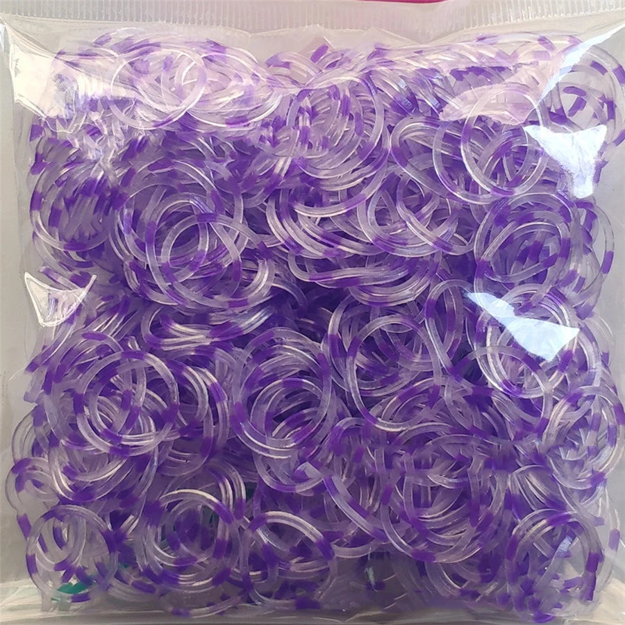 600 Rubber Loom Bands Girl Gift For Children Elastic Band For Weaving Lacing Bracelet Toy Gum Bracelets DIY Material Accessories