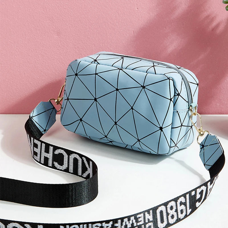 Yogodlns Fashion Laser Shoulder Messenger Bag Female Small Square Bag PU Leather Crossbody Bag Trendy New Satchel Bag Bolsa Viralgem Store