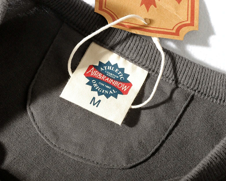 2023 Autumn New Men's Fashion Simple Long Sleeve O-neck Pure Cotton Solid T-shirt Bottomed Shirt Retro American Casual