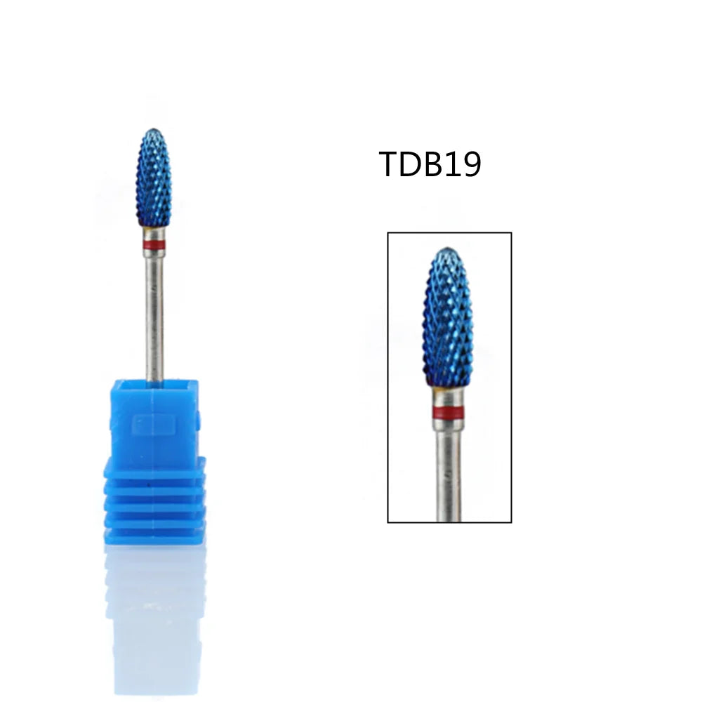 1pcs Tungsten Carbide Nail Drill Bit Electric Manicure Drill Machine Replacement Gringing Heads for Acrylic Gel Polishing Remove