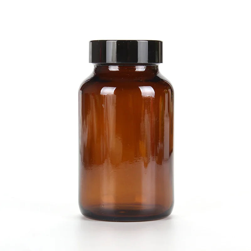 12-200ML Big Head Amber Brown Glass Bottle Aromatherapy Liquid For Essential Basic Massage Oil Pipette Bottles Refillable