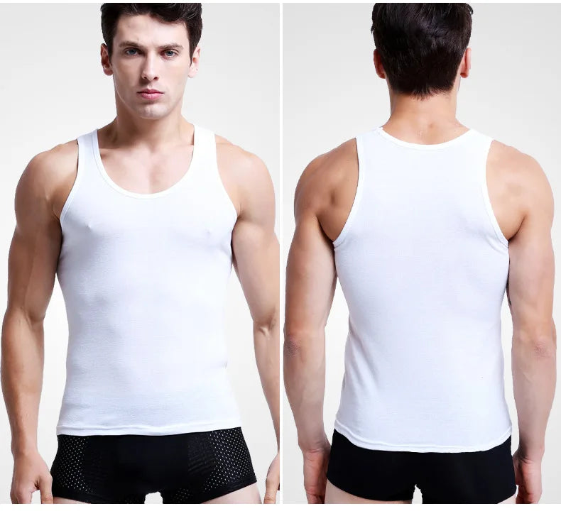 3Pcs Tank Top Casual Men Bodybuilding Clothing Fitness Mens Sleeveless Gyms Vests Cotton Singlets Muscle Tops Plus Size XXXL 4XL