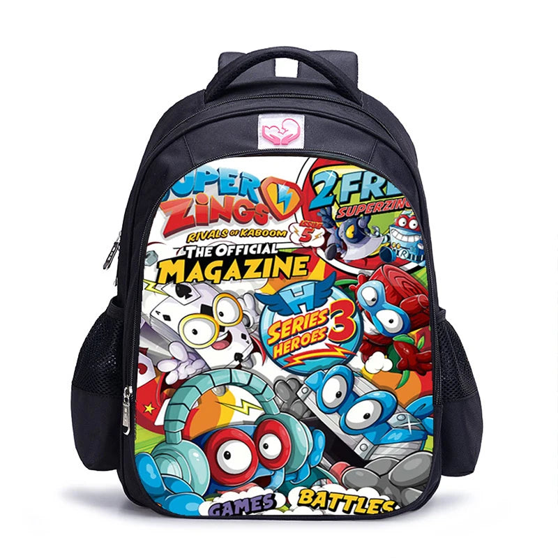 16 Inch Super Zings Children School Bags Orthopedic Backpack Kids School Boys Girls Mochila Infantil Catoon Bags Gift