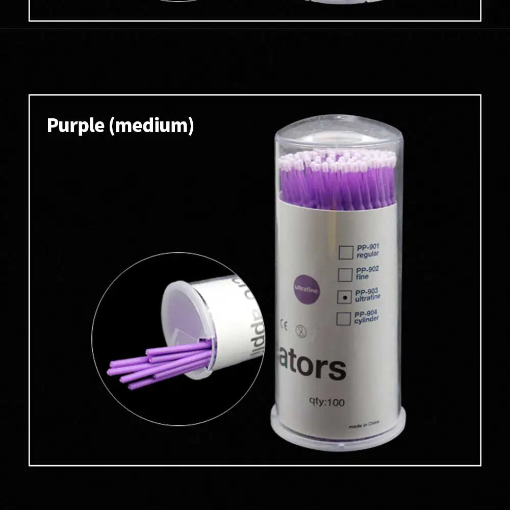 100pcs/lot Micro Brushes Make Up Eyelash Extension Disposable Eye Lash Glue Cleaning Brushes Free Applicator Sticks Makeup Tools