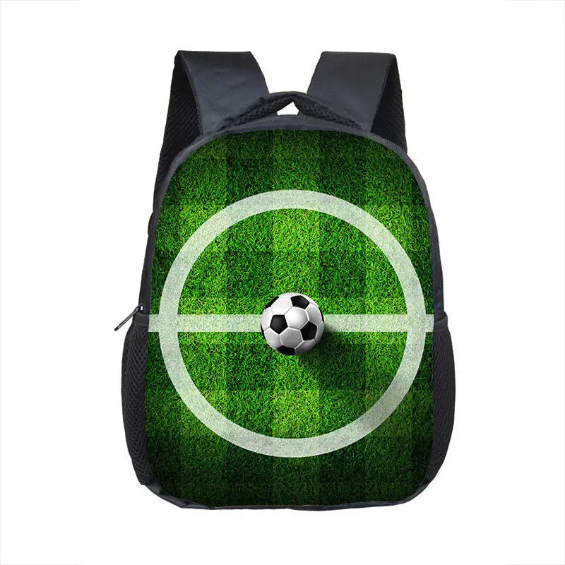 12 Inch Cool Soccerly / Footbally Print Backpack for 2-4 Years Old Kids Children School Bags Small Toddler Bag Kindergarten Bags