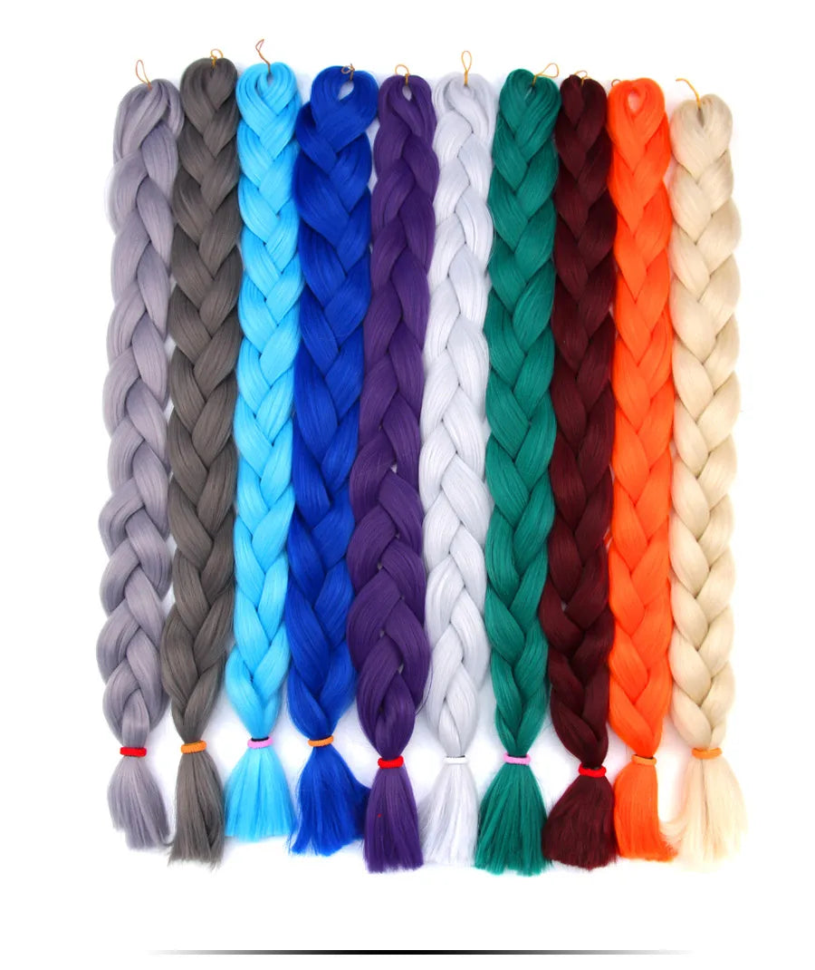 Super Long 165G 200cm Hair Synthetic Jumbo Braiding Hair Extension Heat Resistant Fiber African Ombre Jumbo Braid Hair Women Viralgem Store
