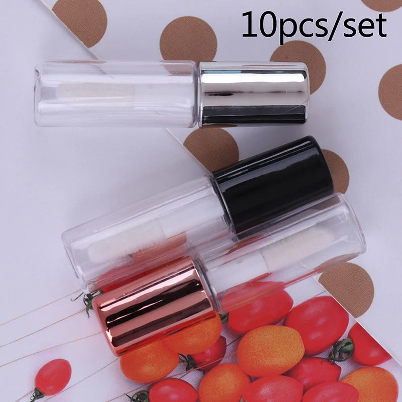 1/10PCS Empty Transparent PE Lip Gloss Tubes Plastic Lip Balm Tube Lipstick Mini Sample Cosmetic Container