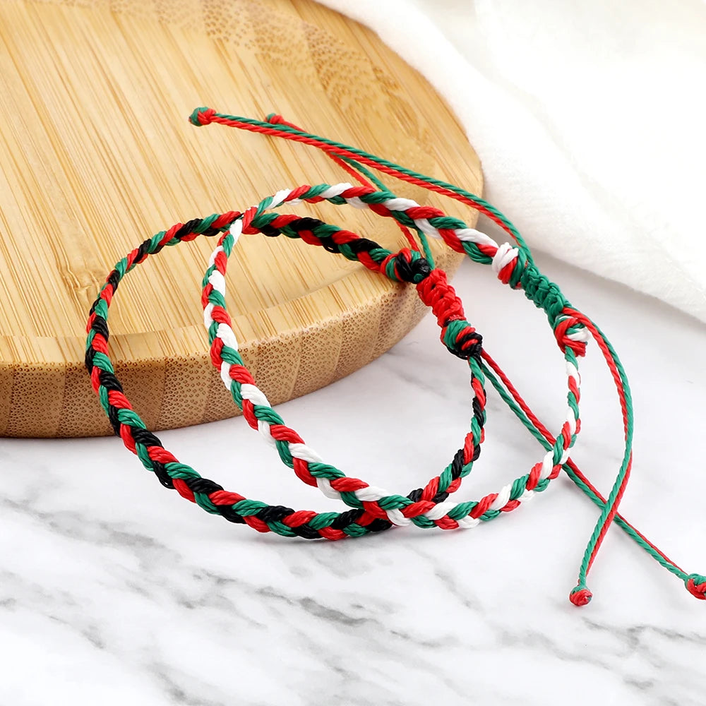 30Colors Bohemian Tibetan Bracelet & Bangle Women Men Handmade Waterproof Wax Thread Lucky Rope Christmas Jewelry Gift Bracelets
