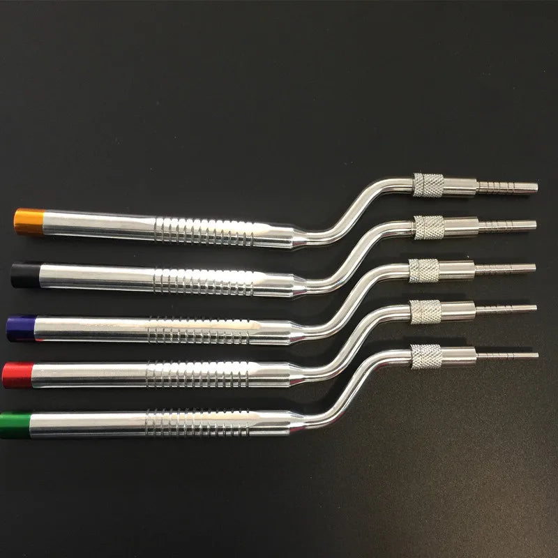 5 Piece Dental Implant Osteotome Instruments Dental tooth extraction tool maxillary Sinus Lift Bended straight ( Concave Tips) Viralgem Store