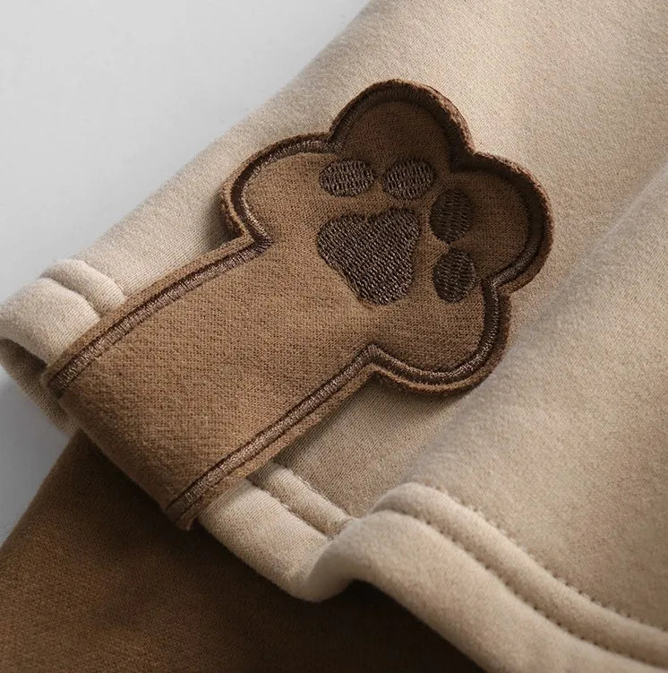 2XL Kawaii Hoodie Harajuku Bear Hooded Sweatshirt Women Korean Long Sleeve Oversized s Sweet Y2K Warm Winter Anime