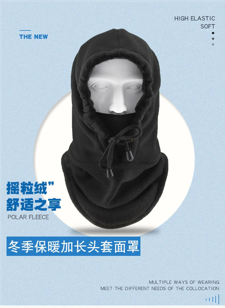 Thermal Fleece Balaclava Hat Hooded Neck Warmer Cycling Face Mask Outdoor Winter Skiing Sport Face Mask Men Cycling Masked Caps Viralgem Store