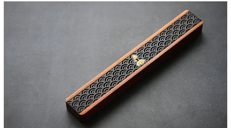 1pc Antique personality solid wood hollowed out line incense box portable sleeping incense box incense box incense fumigation