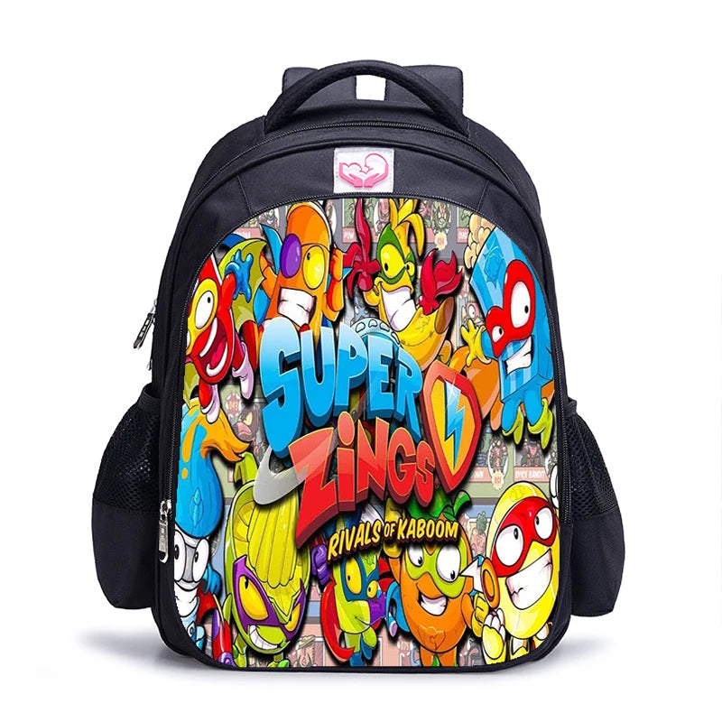 16 Inch Super Zings Children School Bags Orthopedic Backpack Kids School Boys Girls Mochila Infantil Catoon Bags Gift