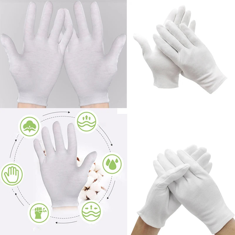 White Gloves Inspection Cotton Work Gloves Jewelry Lightweight Hight Quality Guantes Viralgem Store