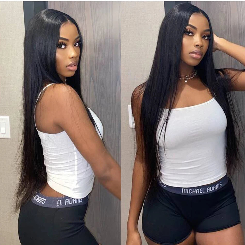 Tuneful 13x6 Lace Frontal Human Hair Wigs Straight 30 Inch Pre Plucked HD Lace Front Human Hair Wigs Glueless Wigs Ready To Wear Viralgem Store