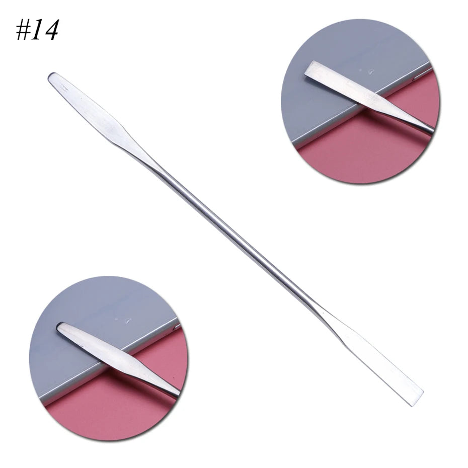 1pcs Double-ended Stainless Steel Nail Cuticle Pusher Tweezer For Dead Skin UV Gel Polish Remove Pedicure Manicure Tool LY01-16