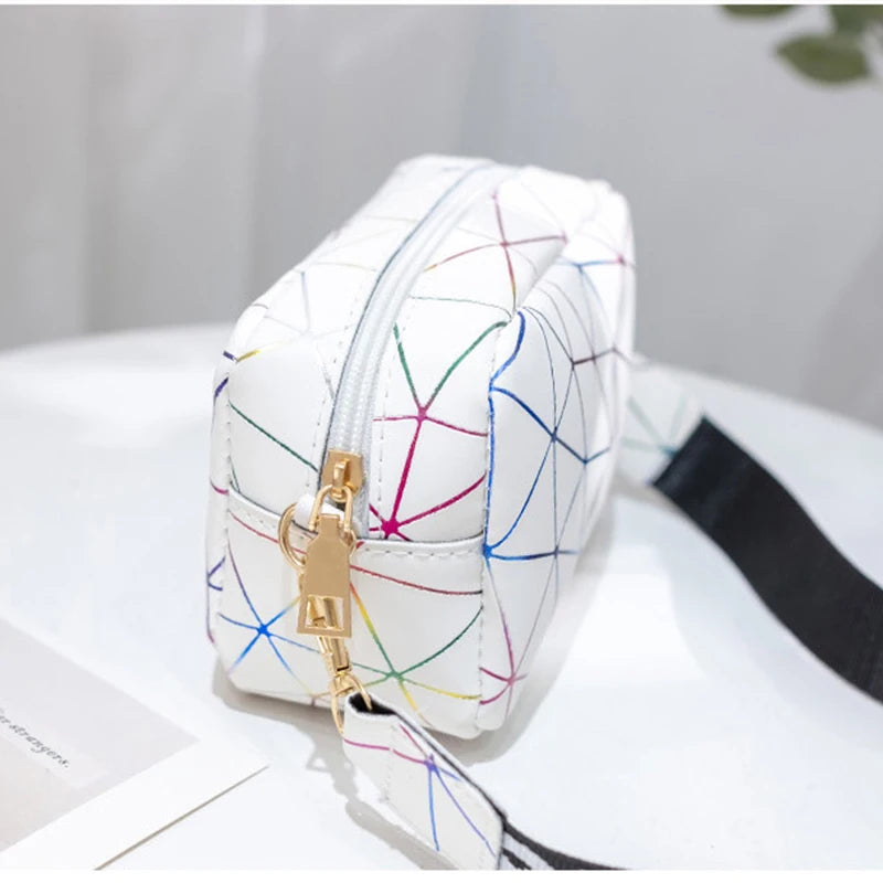 Yogodlns Fashion Laser Shoulder Messenger Bag Female Small Square Bag PU Leather Crossbody Bag Trendy New Satchel Bag Bolsa Viralgem Store