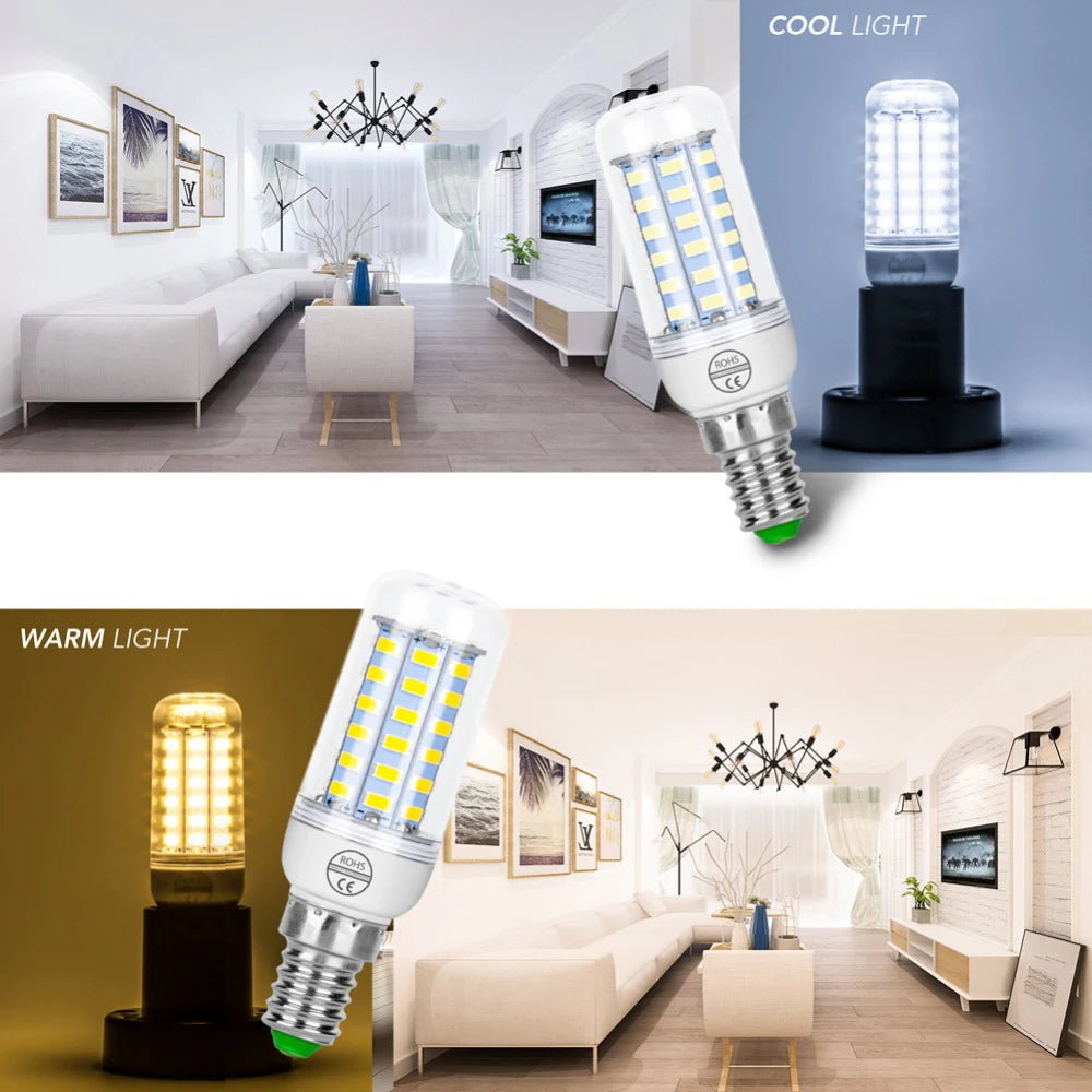 Super Brightness 7W-15W LED Corn Light Bulbs E27 E14 B22 G9 GU10 Screw 24/36/48/56/69/72 LED Chips White Lampada 220V Ampoule Viralgem Store