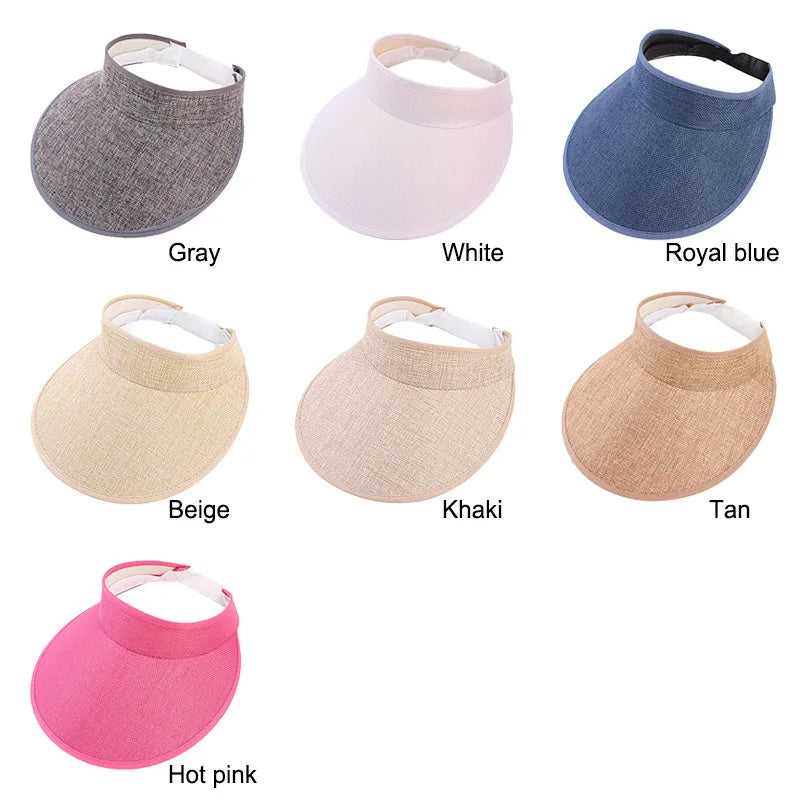 Sun Visors For Women Faux Linen Fashion Hats For Women Sports Visor Women hats