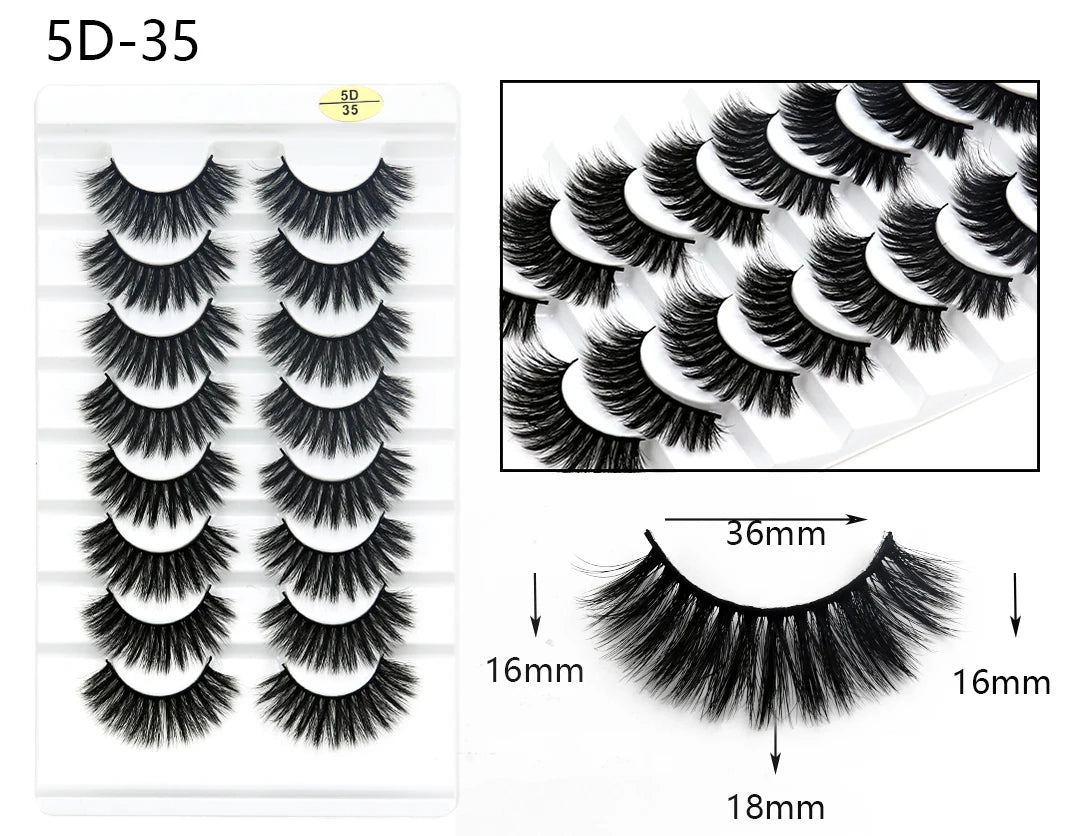 5/7/8 pairs 3D mink Lashes ,soft fluffy natural false eyelashes，individual eyelash extension, makeup tools lashes wholesale