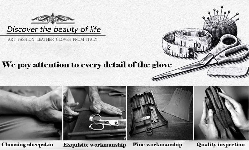 Touch Screen Extra Long Leather Sheepskin Gloves Women's Black Fashion Simple Straight Style Velvet Lining Winter Warm Sleeve