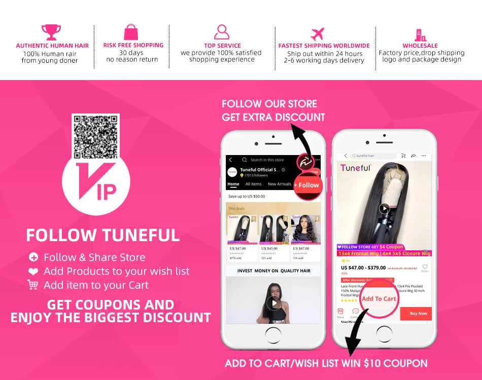 Tuneful 13x6 Lace Frontal Human Hair Wigs Straight 30 Inch Pre Plucked HD Lace Front Human Hair Wigs Glueless Wigs Ready To Wear Viralgem Store