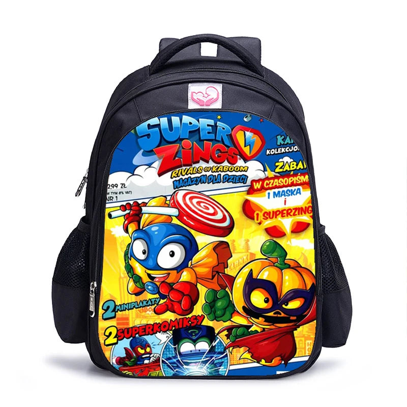 16 Inch Super Zings Children School Bags Orthopedic Backpack Kids School Boys Girls Mochila Infantil Catoon Bags Gift