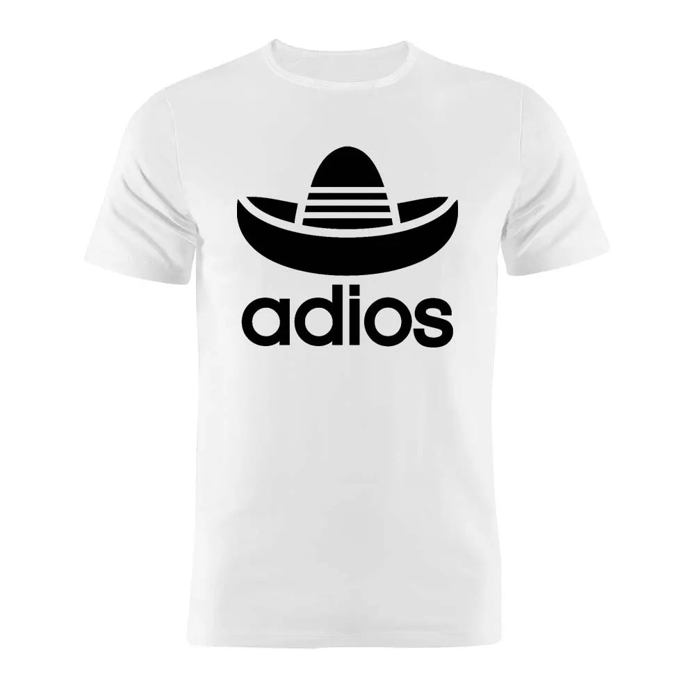 100% Cotton Unisex T Shirt Adios Goodbye Spanish Mexican Funny Parody Geek Gift Tee