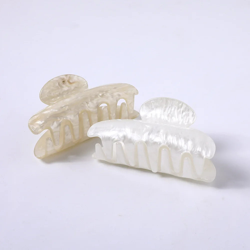 1PC Boutique Hair Clip Marble stripes  Acrylic Hairpins  Women Hair Crab Hair Claws Women Make UP Washing Tool Hair Accessories Viralgem Store