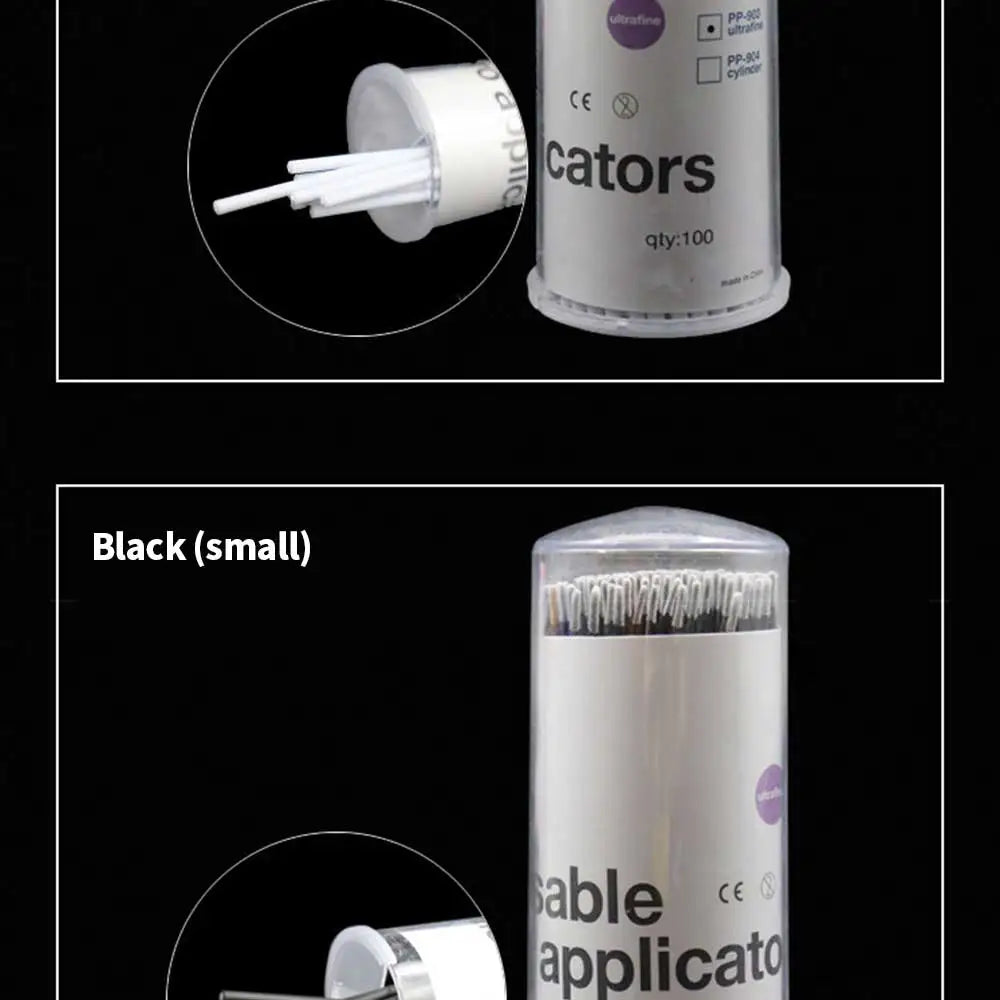 100pcs/lot Micro Brushes Make Up Eyelash Extension Disposable Eye Lash Glue Cleaning Brushes Free Applicator Sticks Makeup Tools