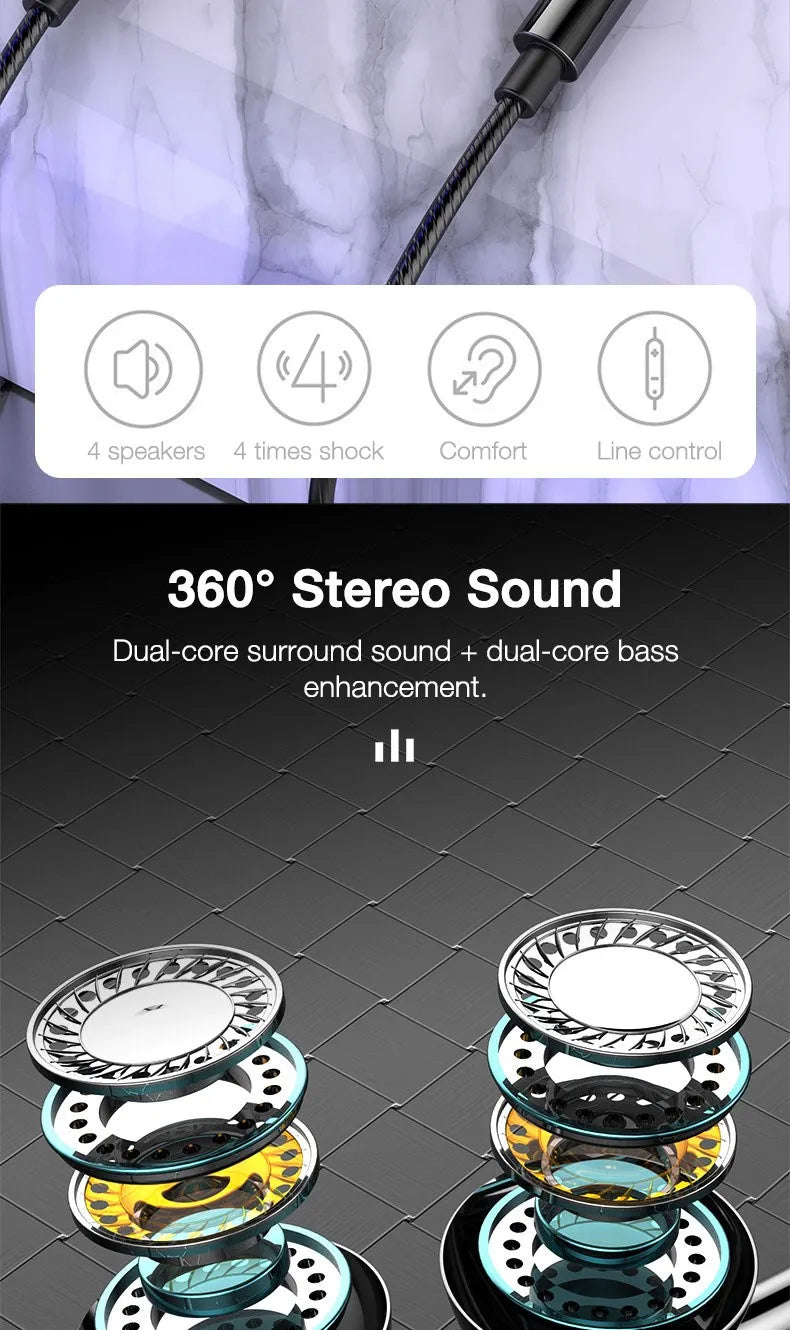 3.5mm Wired Headphones In Ear Headset Wired Earphones with Mic Bass Stereo Earbuds Sports In-line Control For Xiaomi Phones