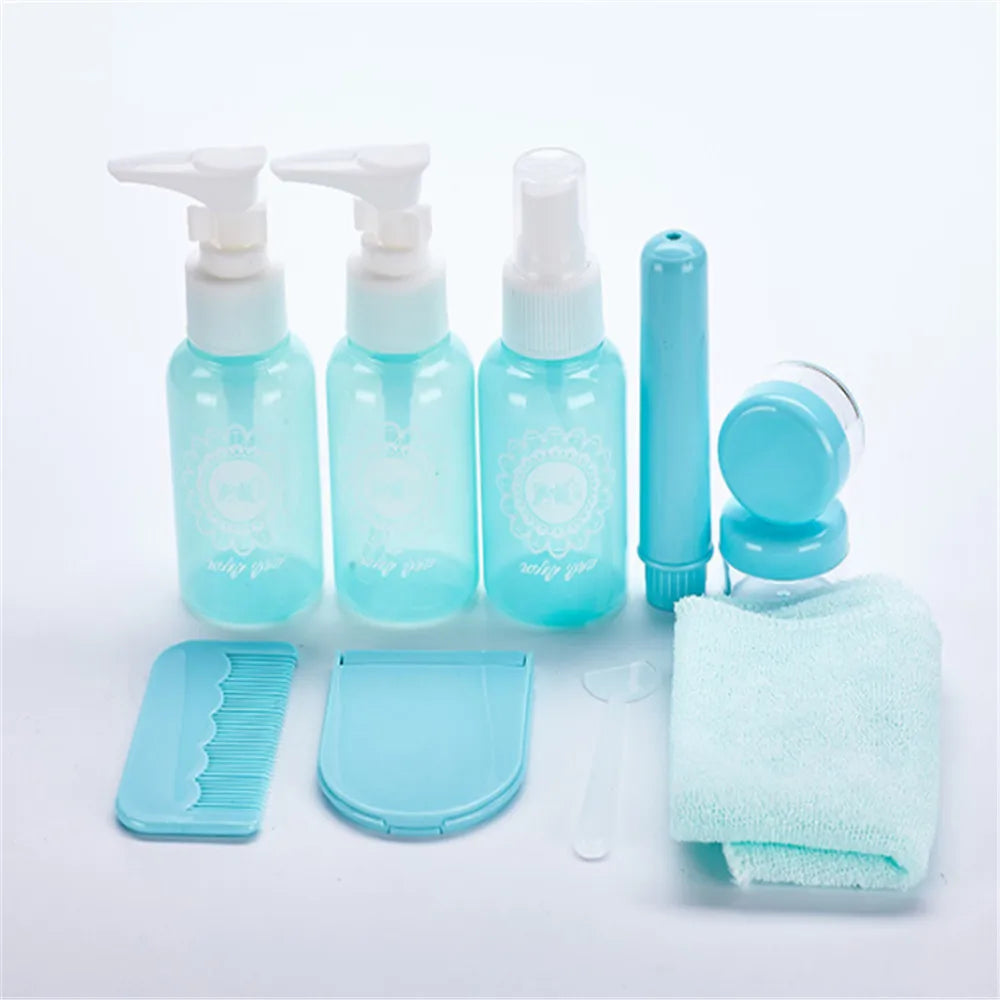 10 pc/Set Travel Mini Makeup Cosmetic Face Cream Bottles Plastic Transparent Empty Make Up Container Travel Accessories