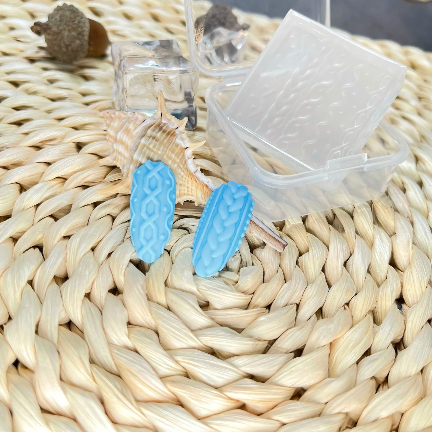 1pc Sweater Knitting Lace 3D Acrylic Mold Nail Art Decoration Nails DIY Design Silicone  Nail Art Template Nail  Mold