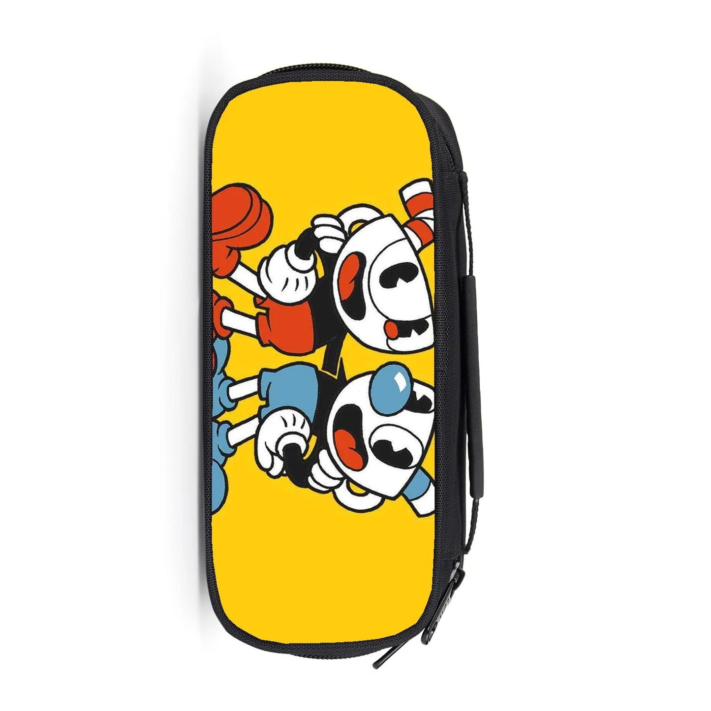 16 Inch Cuphead Game Mugman Children Backpack Lovely Schoolbag Boys and Girls Orthopedic Backpack Pencil Bag Sets