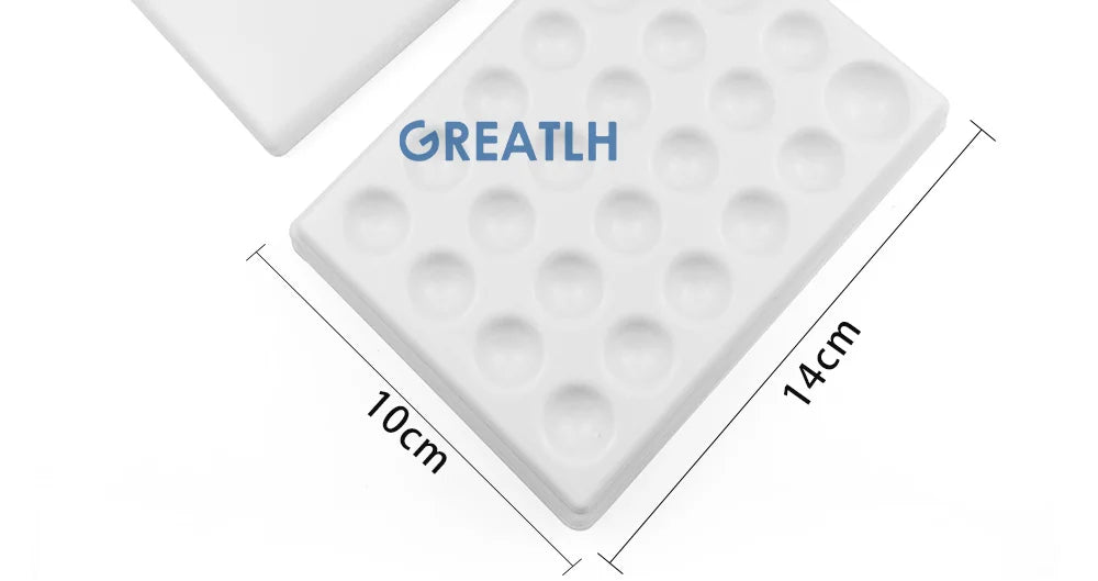 1pcs Dental Lab Mixing Watering Moisturizing Plate Ceramic Palette with Transparent Cover 12/24/36 Slot Dental Supplies Viralgem Store