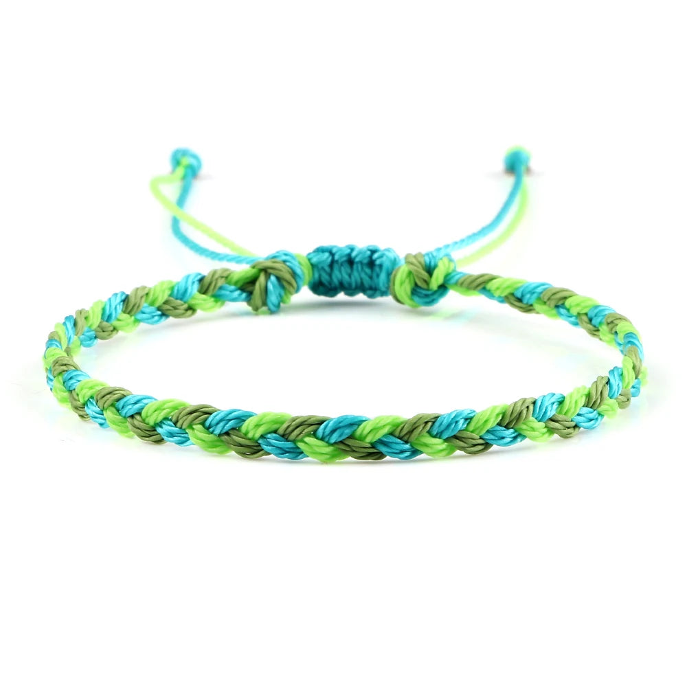 30Colors Bohemian Tibetan Bracelet & Bangle Women Men Handmade Waterproof Wax Thread Lucky Rope Christmas Jewelry Gift Bracelets