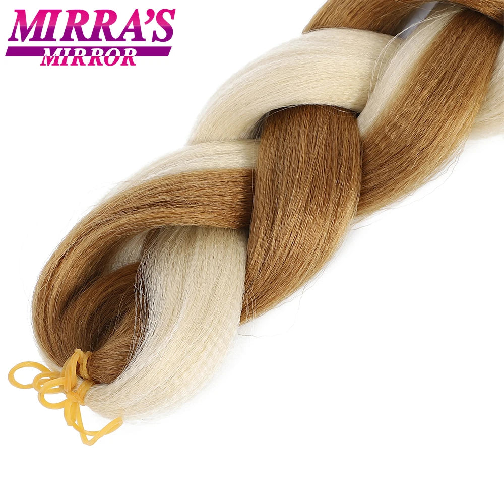 82 Inch Pure Color Jumbo Braiding Hair Extensions Synthetic Braids Ombre Hair For Box Braid Support Wholesale Mirra’s Mirror