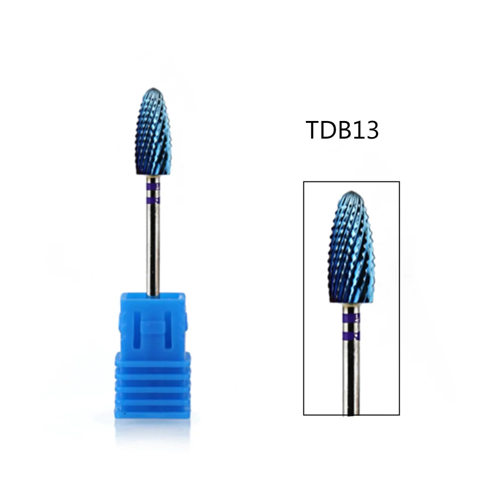 1pcs Tungsten Carbide Nail Drill Bit Electric Manicure Drill Machine Replacement Gringing Heads for Acrylic Gel Polishing Remove