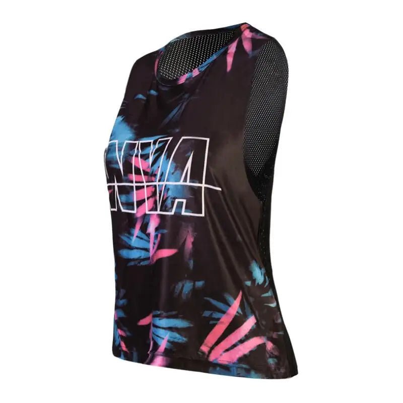 Women&Girl Pro Sport Loose GYM Fitness Running Vest Quick-drying Wicking Breathable Mesh High Elastic Print Camo YOGA Tank Tops Viralgem Store