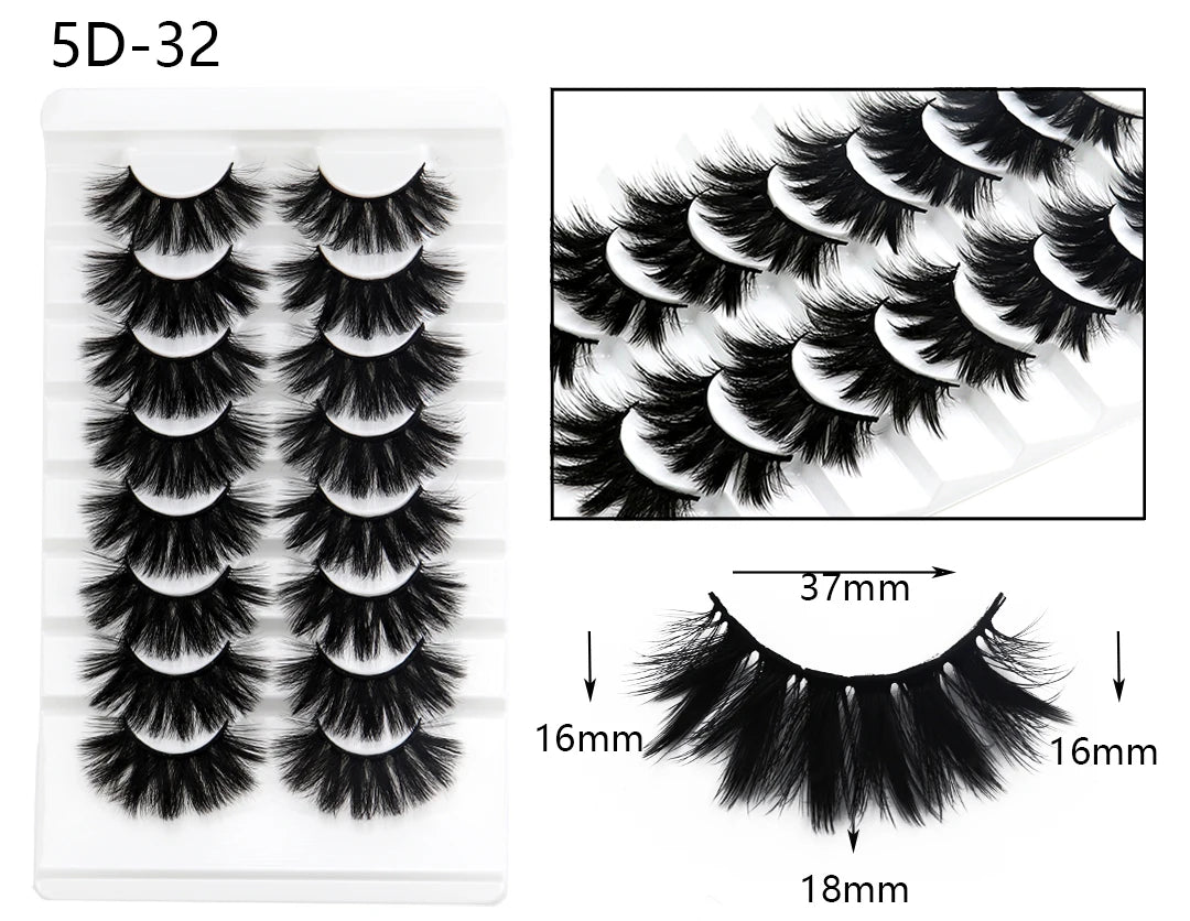 5/7/8 pairs 3D mink Lashes ,soft fluffy natural false eyelashes，individual eyelash extension, makeup tools lashes wholesale
