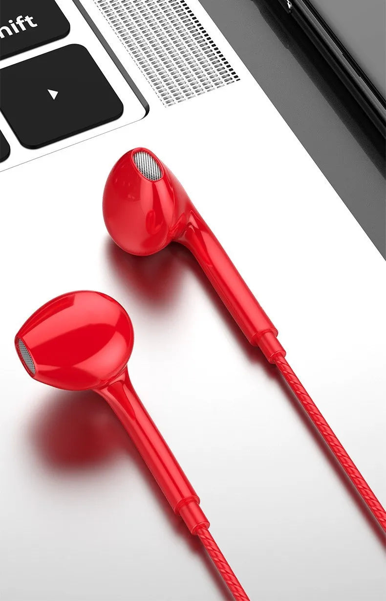 3.5mm Wired Headphones In Ear Headset Wired Earphones with Mic Bass Stereo Earbuds Sports In-line Control For Xiaomi Phones