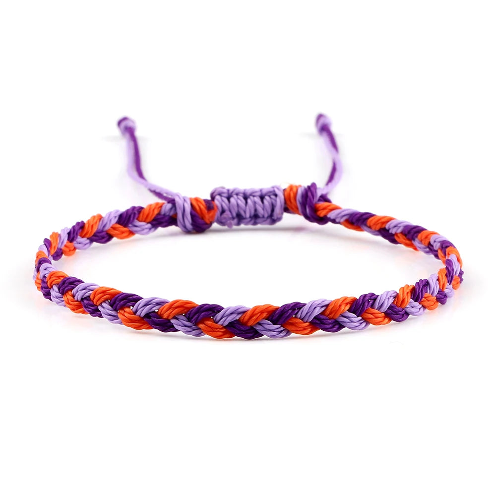 30Colors Bohemian Tibetan Bracelet & Bangle Women Men Handmade Waterproof Wax Thread Lucky Rope Christmas Jewelry Gift Bracelets