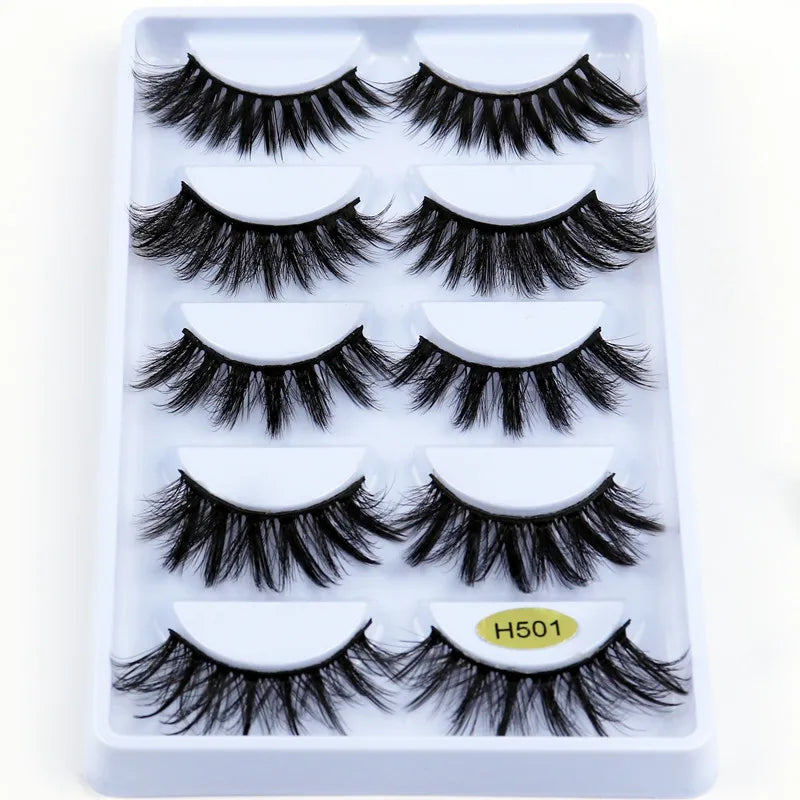 5/7/8 pairs 3D mink Lashes ,soft fluffy natural false eyelashes，individual eyelash extension, makeup tools lashes wholesale